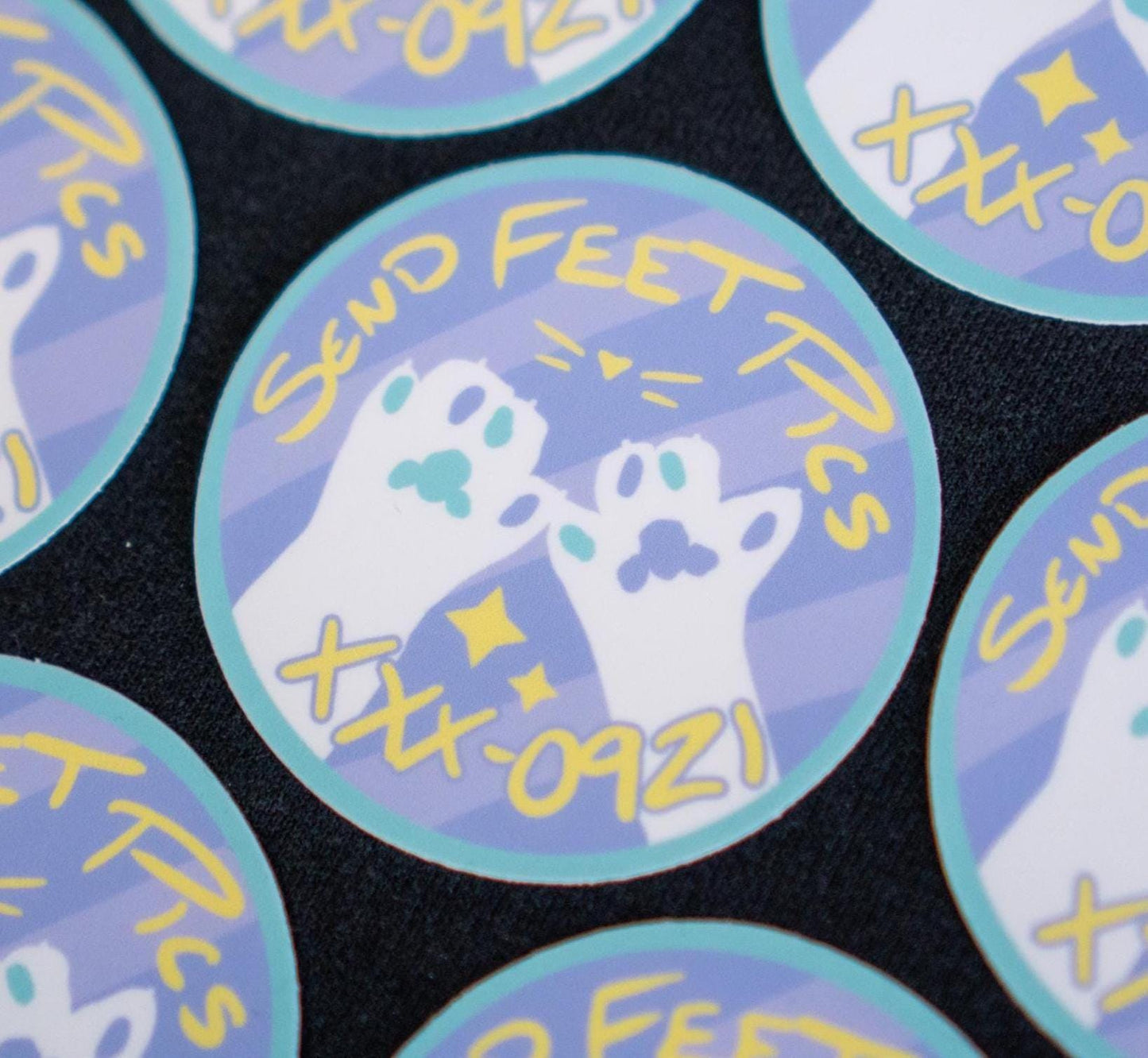 Send Feet Pics Cat Sticker
