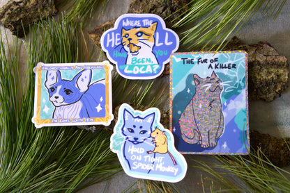 Litter Box Saga Waterproof Vinyl Cat Stickers