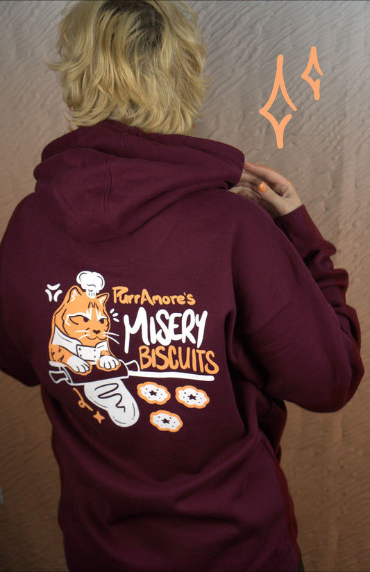 Misery Biscuits Unisex Cat Hoodie