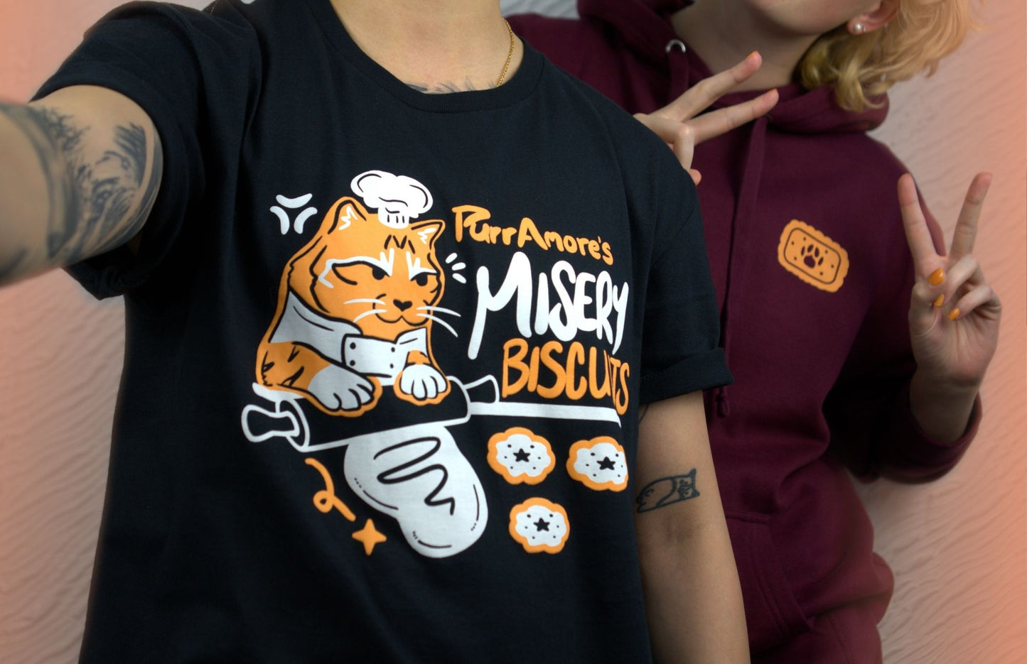 Misery Biscuits Unisex Cat Hoodie
