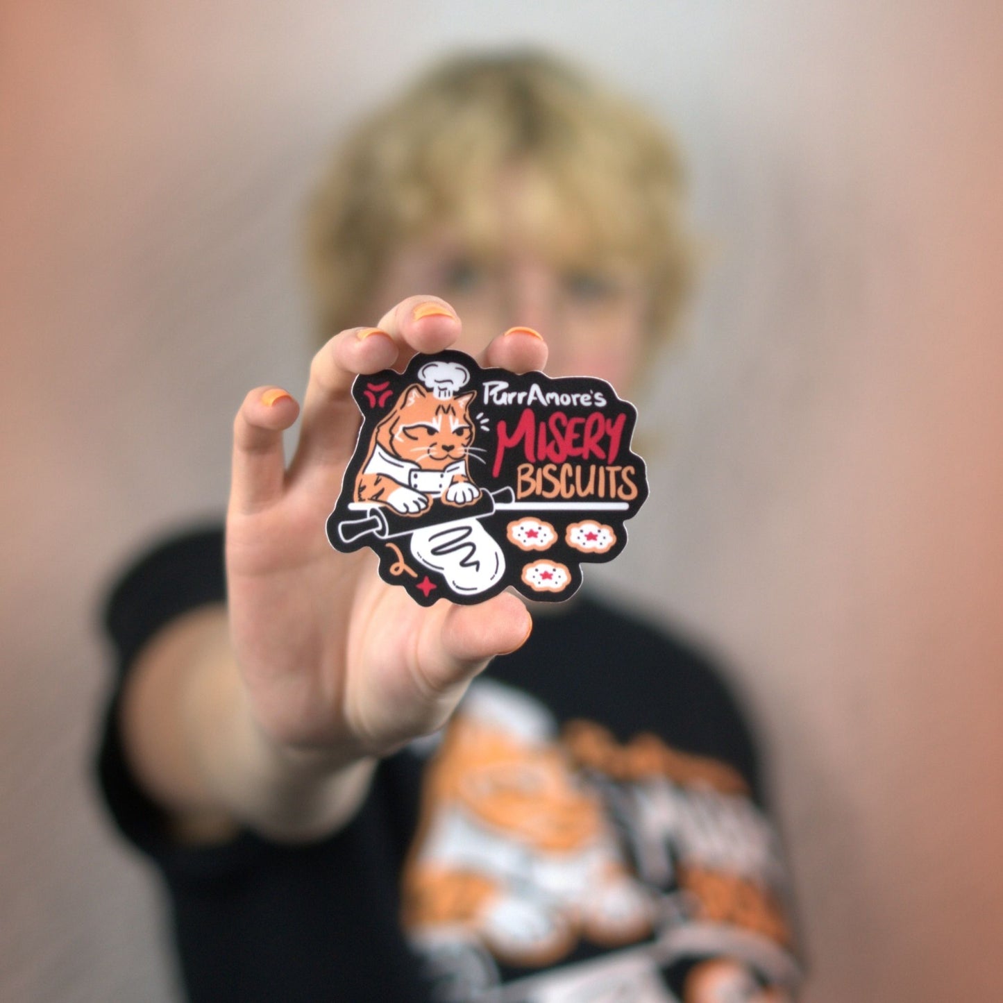 Misery Biscuits Cat Sticker