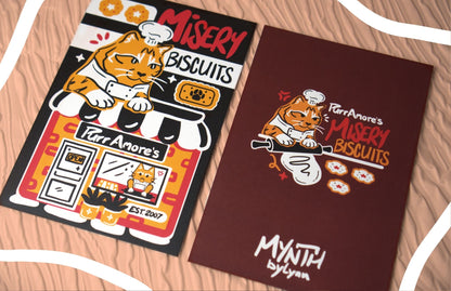 Misery Biscuits 6x9 Linen Art Print
