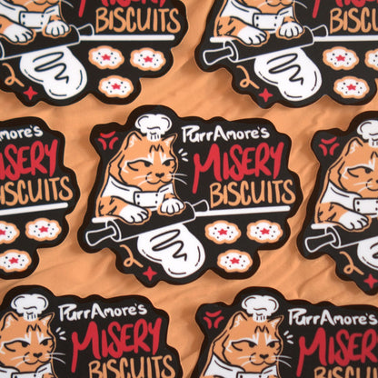 Misery Biscuits Cat Sticker