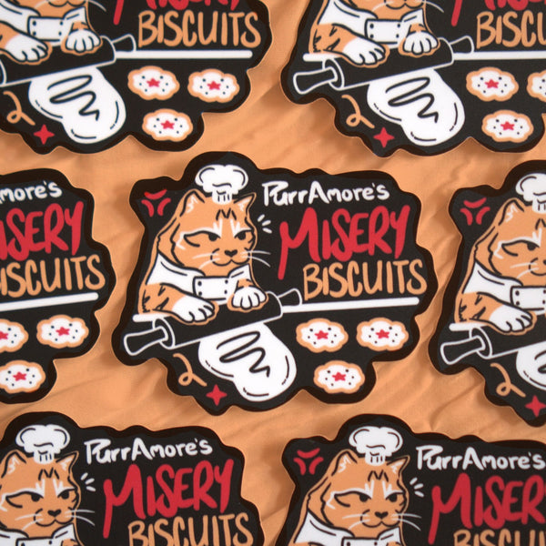 Misery Biscuits Cat Sticker