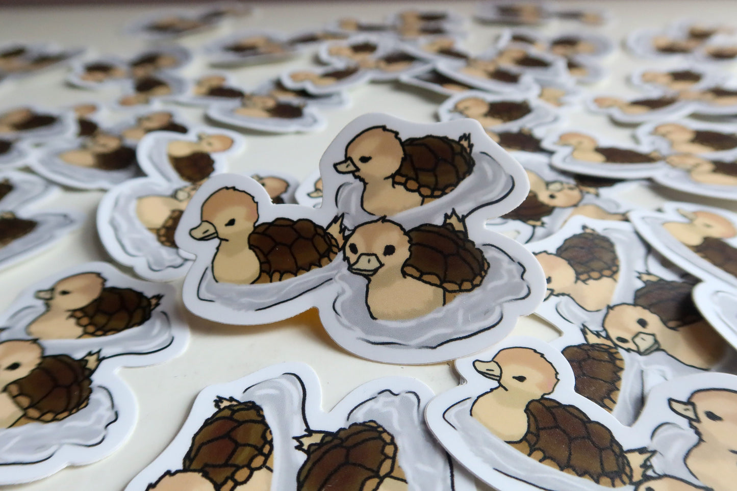 Turtle Ducks Sticker