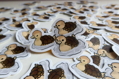 Turtle Ducks Sticker