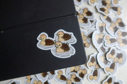 Turtle Ducks Sticker