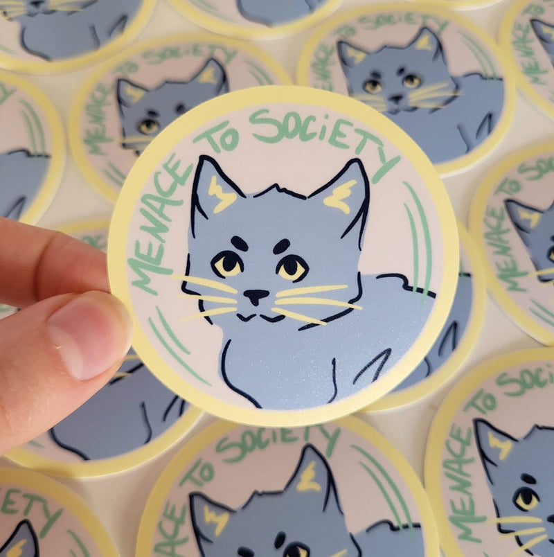 Menace to Society Cute Cat Sticker