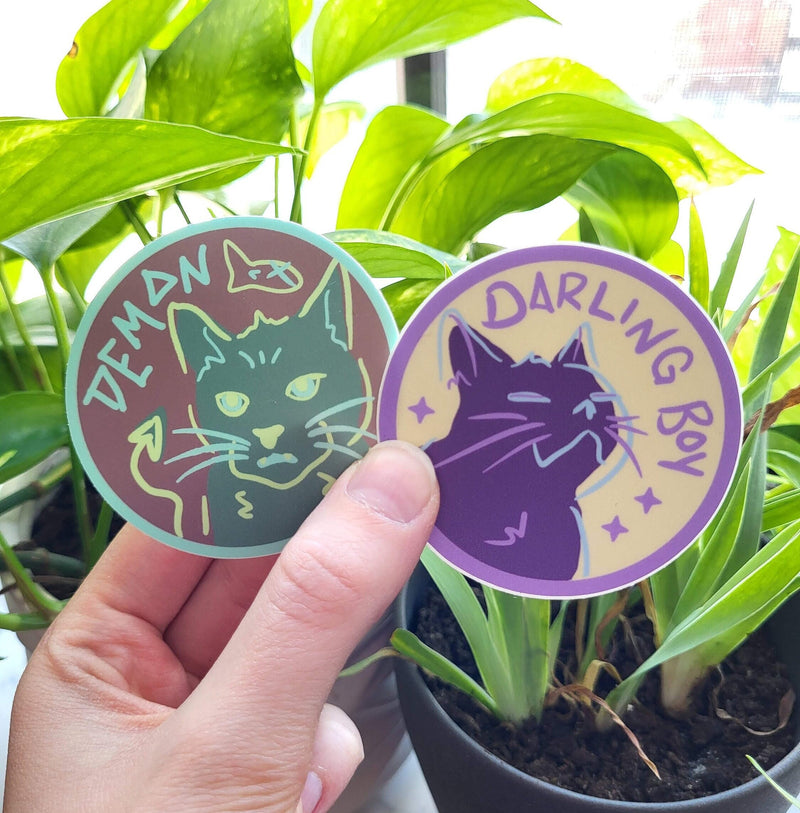 Darling vs Demon Cute Cat Sticker