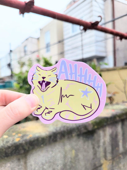 Yawning | Screaming Cat Sticker