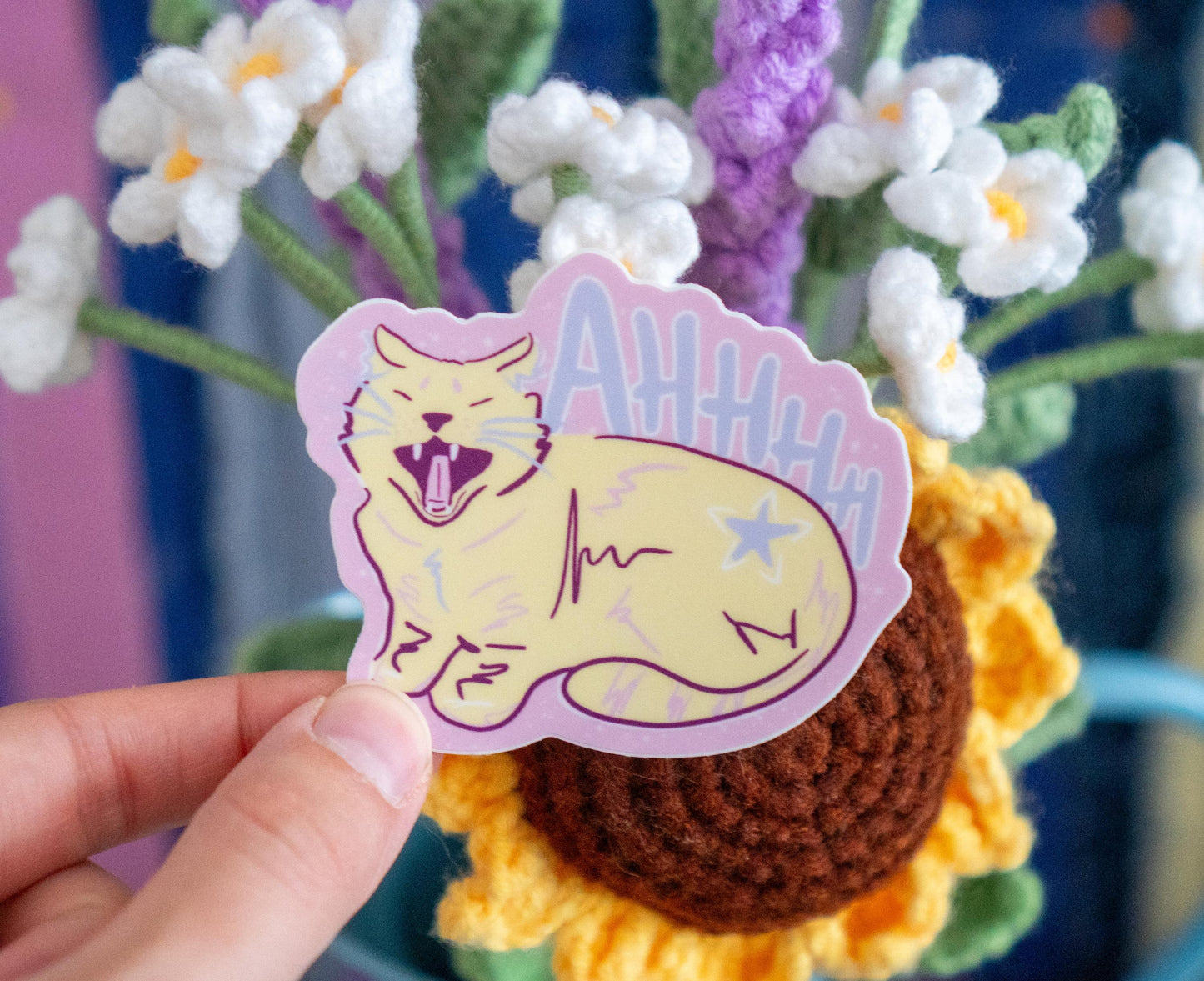 Yawning | Screaming Cat Sticker