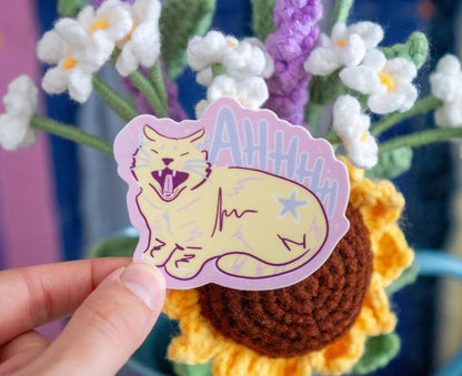 Yawning | Screaming Cat Sticker