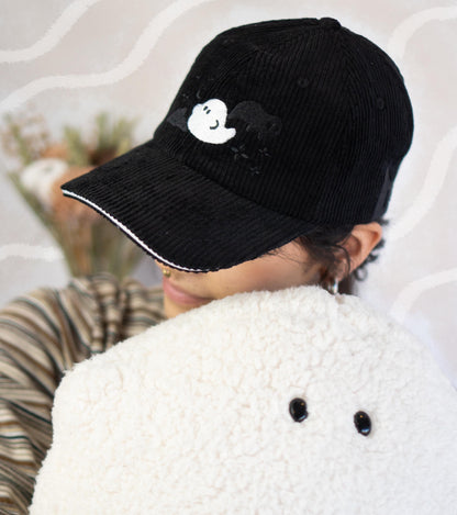 Ghost Hat Cotton Corduroy Black Dad Hat