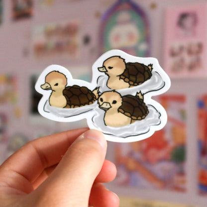 Turtle Ducks Sticker