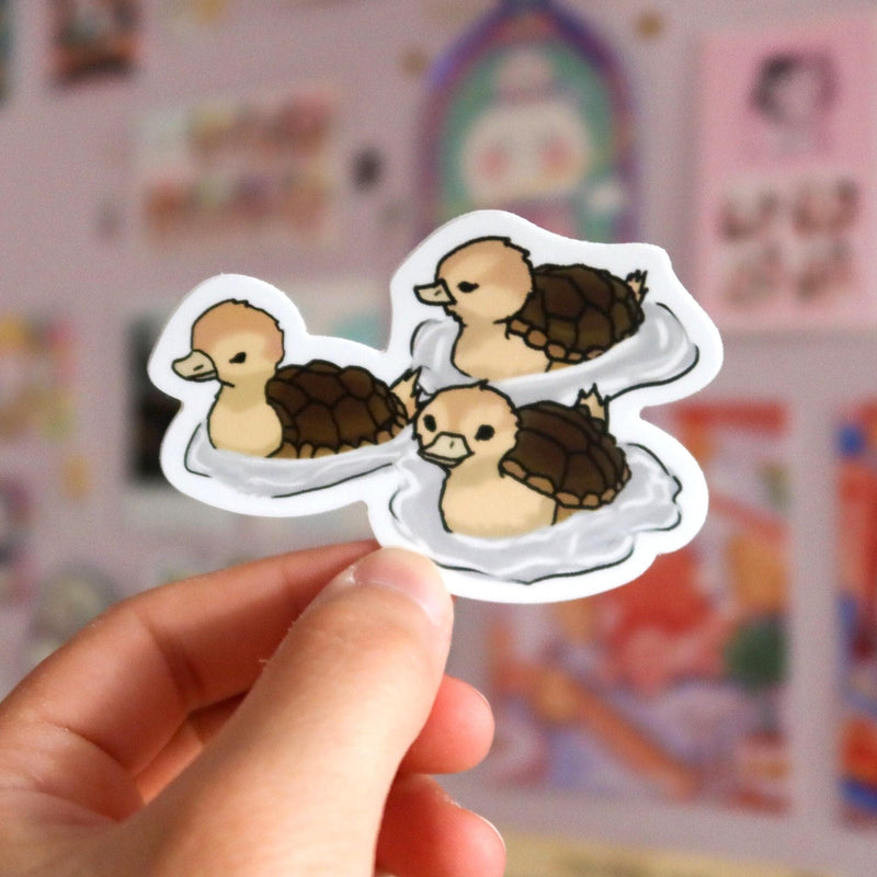 Turtle Ducks Sticker